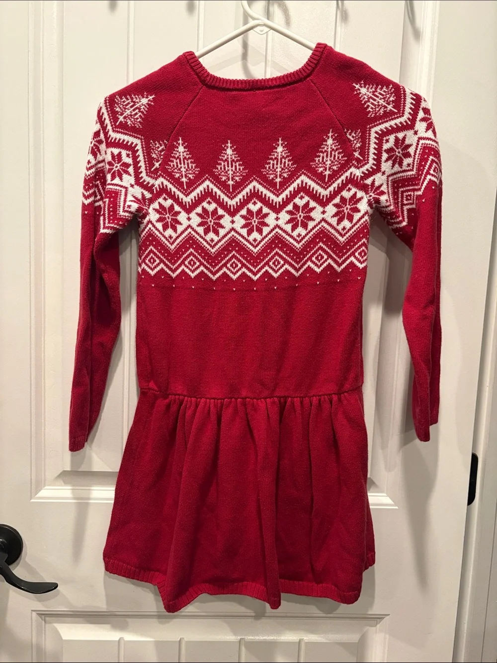 Gymboree Red and White Fair Isle Knit Dress